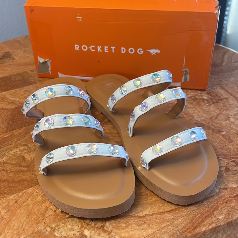Rocket Dog | White Noelle Studded Sandal  ZL618
